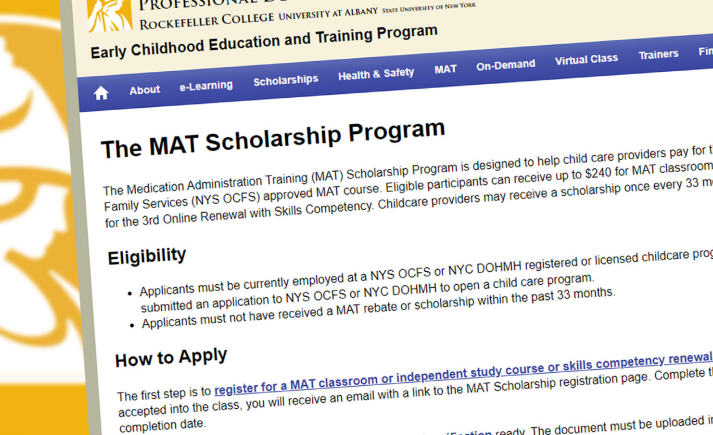 The MAT section of the ECETP website