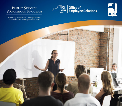 PSWP develops and delivers workshops to meet the professional development needs of PEF-represented and Management/Confidential (M/C) employees. 
    