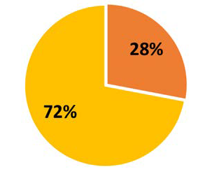 Gender distribution of PDP Staff in 2017