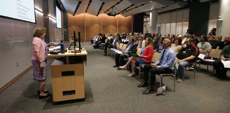 June Mastan addresses PDP Staff at the June 14, 2024 PDP Staff Recognition Event.